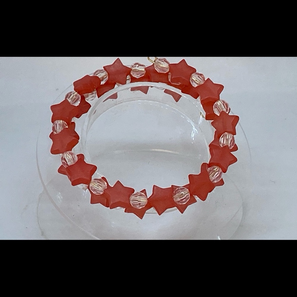 Handmade Star Beaded Wrap Around Bracelets, Wrap Bracelet, Memory Wire Bracelet